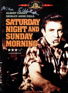 Saturday Night and Sunday Morning dvd cover (1) signed by Alan Sillitoe